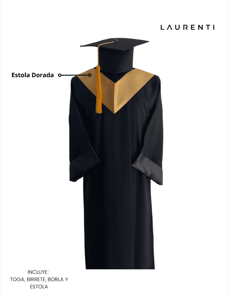 Toga con estola dorada