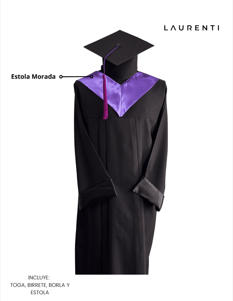 Toga con estola morada