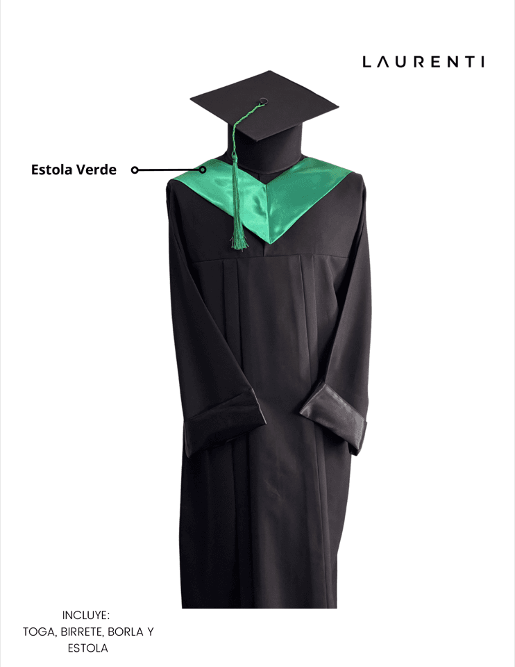 Toga con estola verde